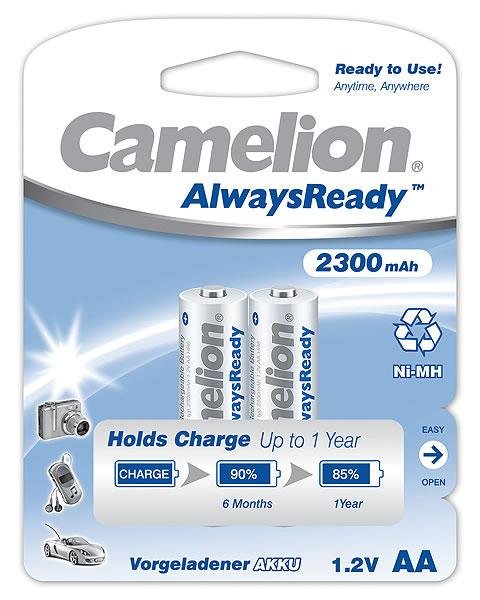 Camelion Aa/Hr6, 2300 Mah, Pilas Recargables Alwaysready Ni-Mh, 2 Pieza(S)