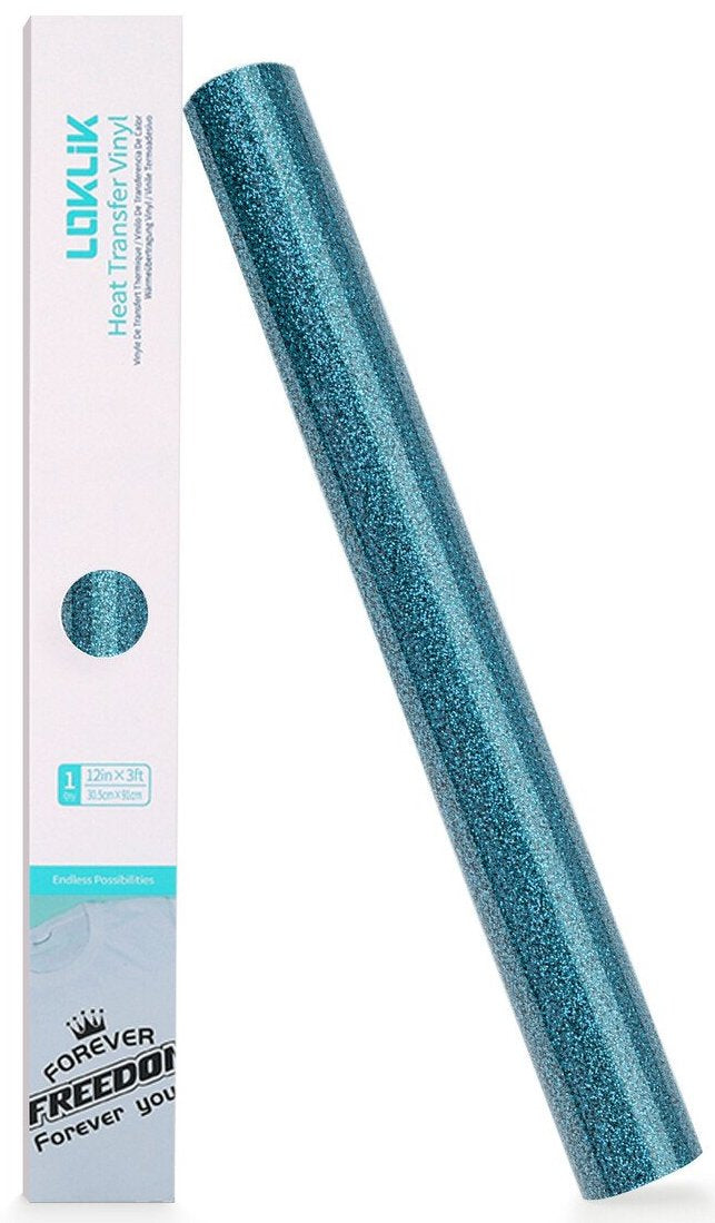 Loklik Vinilo Para Plotter Purpurina - Azul Claro - 30,5 X 90 Cm