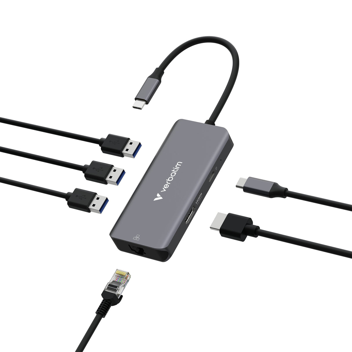EAN 0023942321576 - Verbatim 32157 hub de interfaz USB 3.2 Gen 1 (3.1 Gen 1) Type-C 5000 Mbit/s Gris imagen 2
