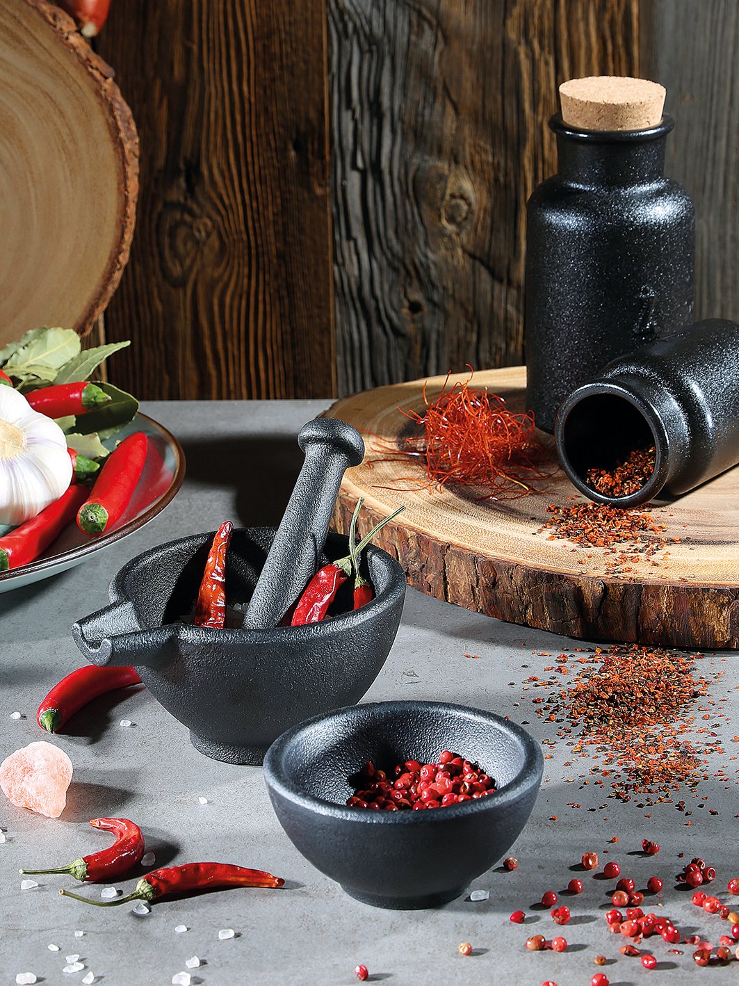 Set De Mortero Zassenhaus 3 Uds. Hierro Fundido