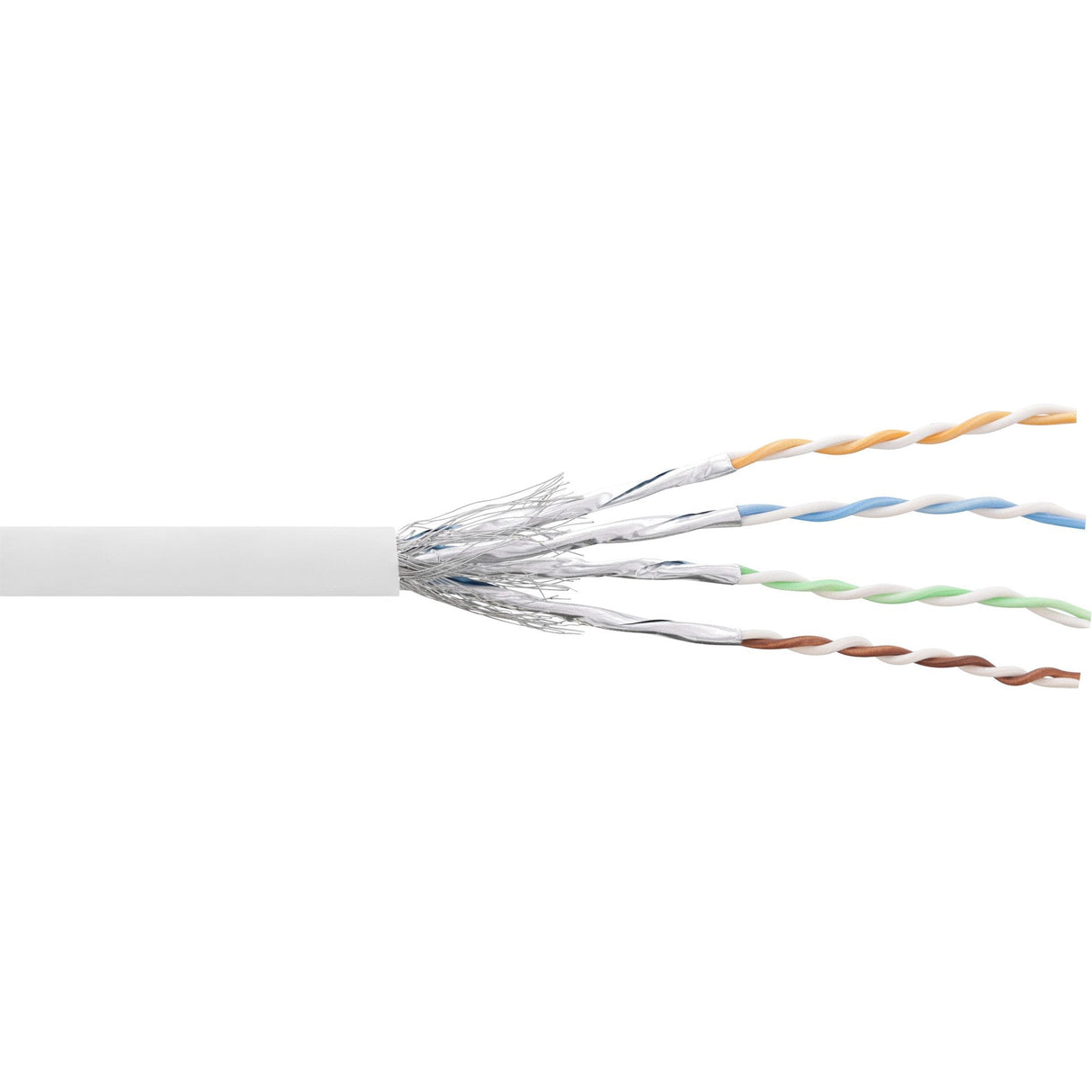 Cable De Red Inline S/Ftp Pimf Cat.6 Blanco Awg27 Pvc Cu 100m