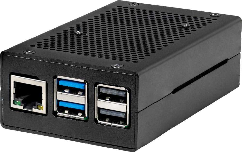 Carcasa Joy-It De Aluminio Para Raspberry Pi 5 Negra Rb-Alucasep5-01b