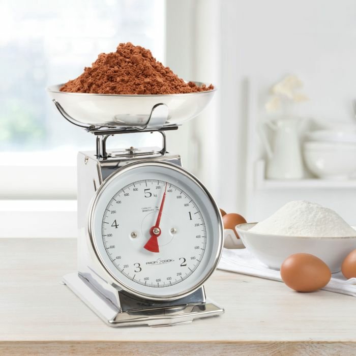 Proficook Pc-Kw 1247 Acero Inoxidable Encimera Báscula De Cocina Mecánica