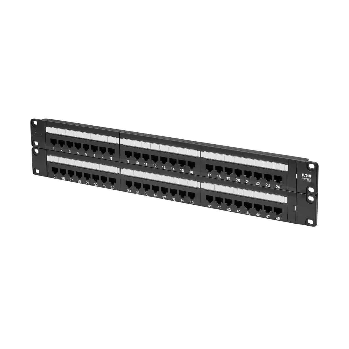 Tripp Lite N252-048 Panel De Conexiones Cat5 / Cat6 110 De 48 Puertos, Para Instalación En 2u De Rack, 568b, Ethernet Rj45 (48-Port 2u Cat6/Cat5 - Patch Panel)
