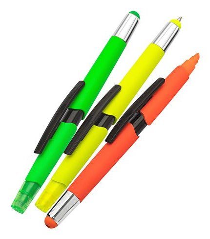 Wedo Touchpen Con Kuli + Textmarker Neon F.Sortiert 1mk