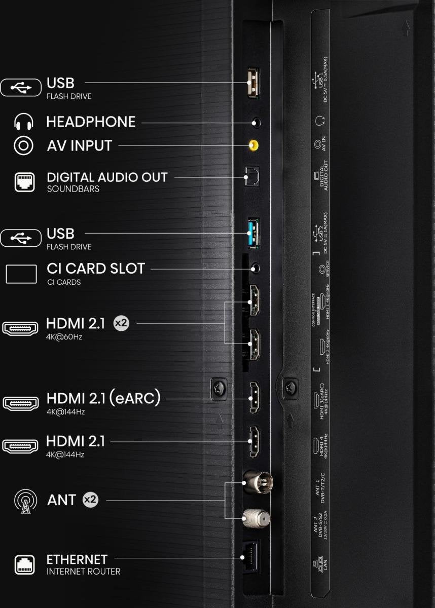 Hisense 85uxnq, Televisor Qled De 215 Cm 85", Negro, Ultrahd/4k, Triple Sintonizador, Amd Free-Sync, Panel De 120 Hz 85uxnq