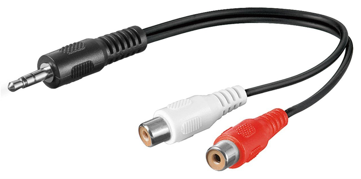 Adaptador 3,5mm M 3-Pin St A 2xrca H Rojo Y Blanco 0,20m