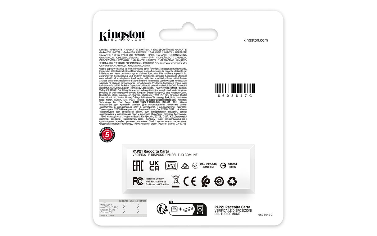 EAN 0740617353846 - Kingston Technology DataTraveler Exodia unidad flash USB USB tipo A 3.2 Gen 1 (3.1 Gen 1) Negro, Azul imagen 5
