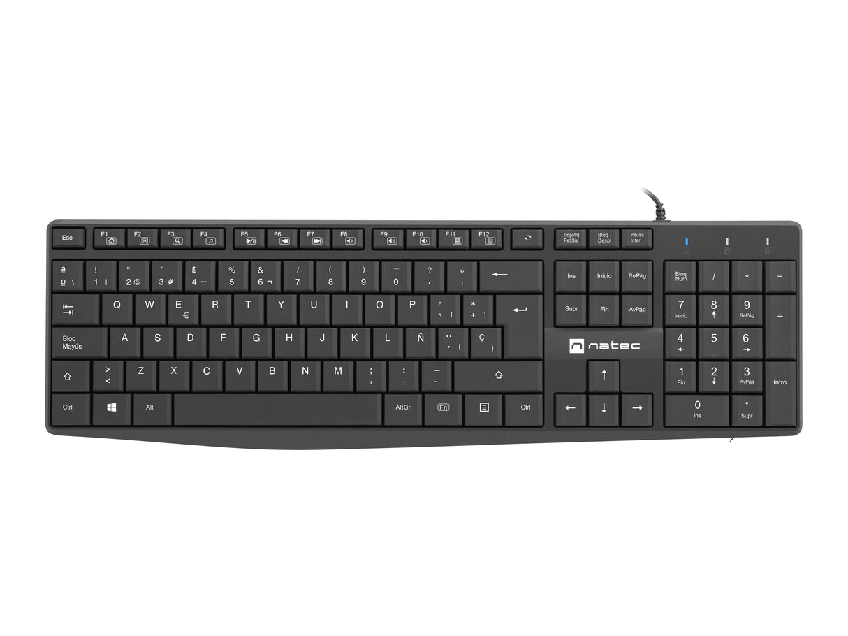 Teclado Natec Nautilus Slim Layout Español Negro