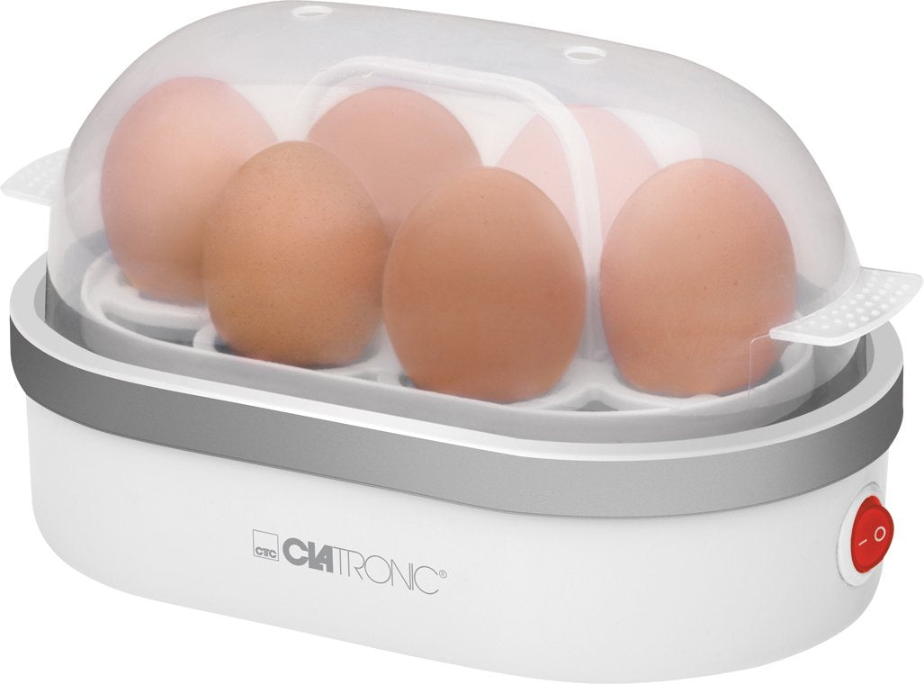 Cuecehuevos Clatronic Ek 3497 - Para 6 Huevos Cocidos, 400 W, Color Blanco
