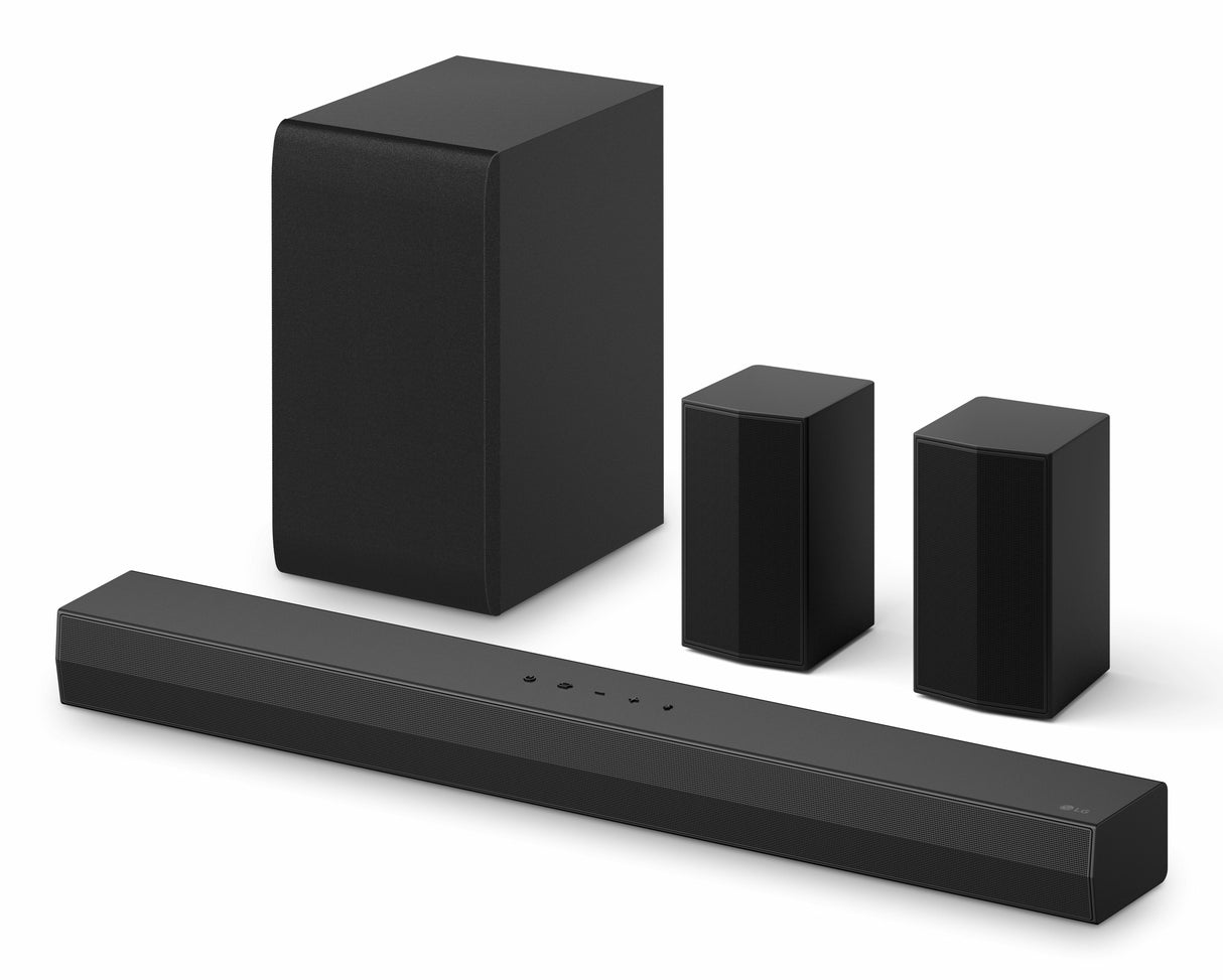 Barra De Sonido Lg S40tr Black Con Subwoofer Y Altavoces Traseros Inalámbricos 400w 4.1ch