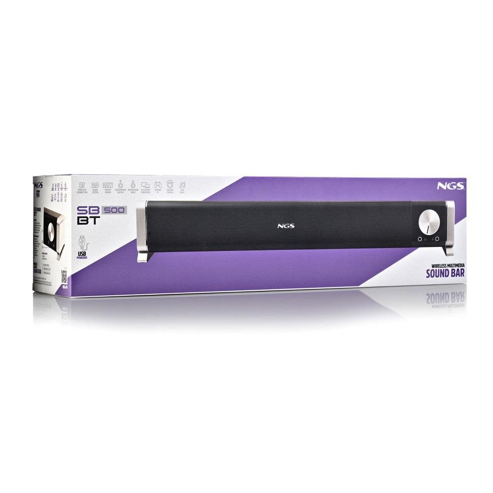 Barra De Sonido Con Bluetooth Ngs Subway 40w 2.0 Negra