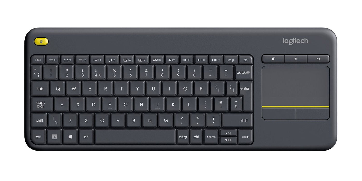 Teclado Belga Logitech K400 Plus Tv Rf Inalámbrico Azerty Negro