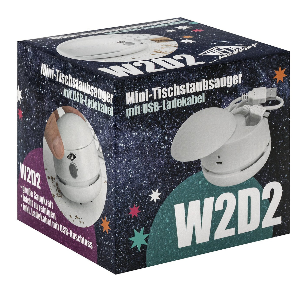Wedo Tischmaubsauger W2d2 Wiederaufladbar Usb Cable Blanco