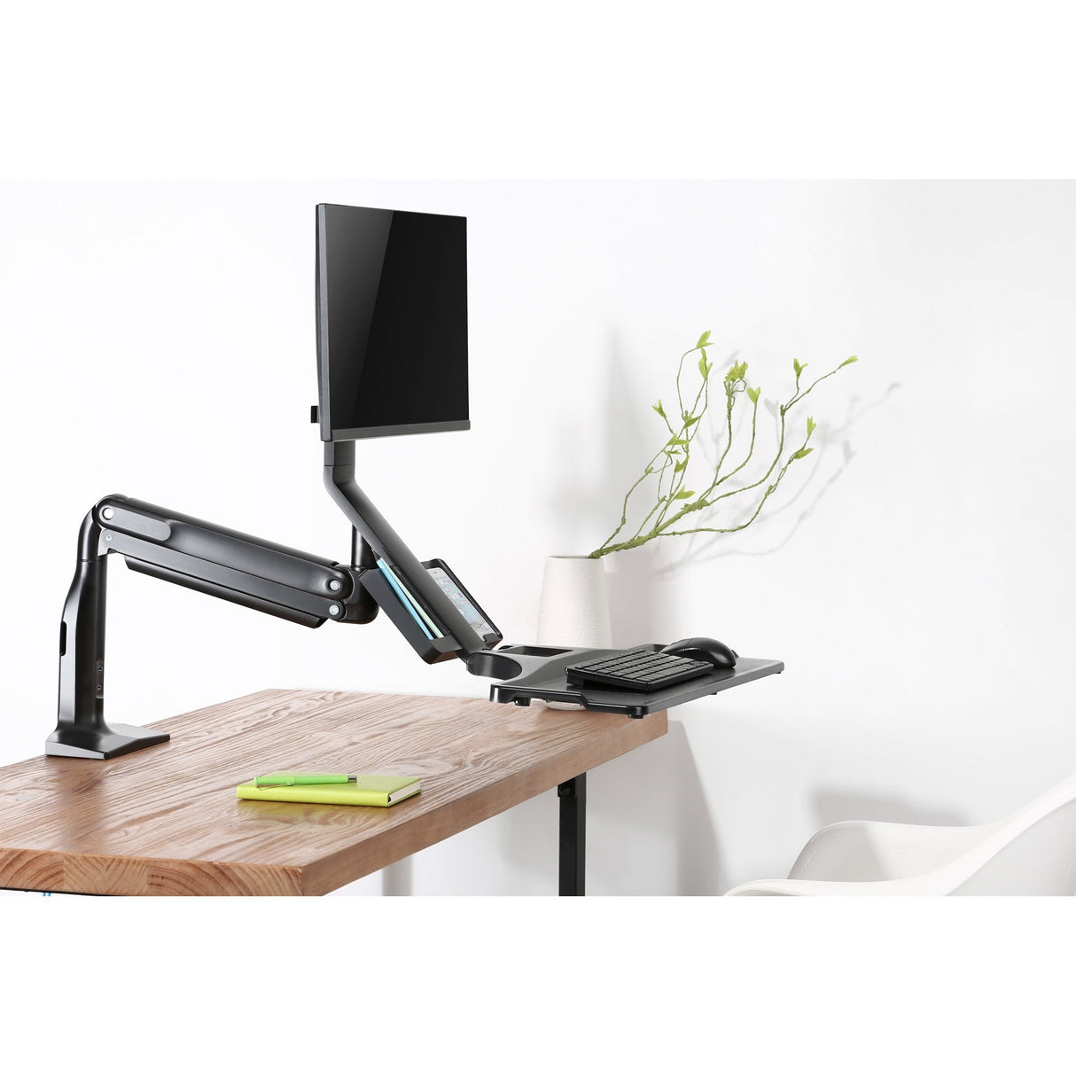Soporte De Escritorio Para Estación De Trabajo Inline Con Elevador Y Usb 3.0, Móvil, Para Teclado, Mouse Y Monitor De Hasta 81 Cm (32"), Máx. 9 Kg