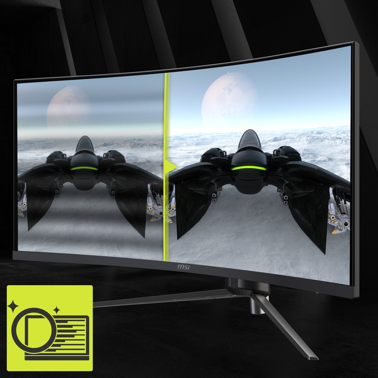 Msi Mag 345cqrde, Monitor Gaming 86 Cm 34", Negro, Uwqhd, Va, Curvo, Ai-Vision, Panel 180hz 9s6-3dd14h-003