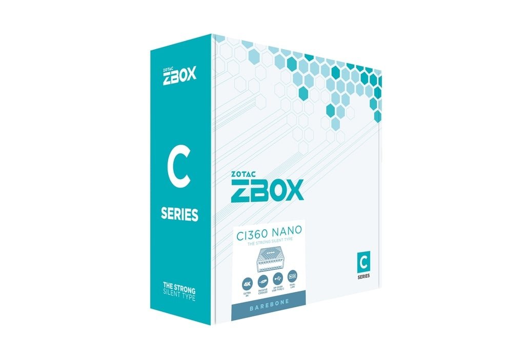 Zotac Zbox Ci360 Nano, 0.9l Sized Pc, Mini-Pc Barebone, Ddr5-Sdram, Pci Express, M.2, Wi-Fi 6e (802.11ax), 45 W