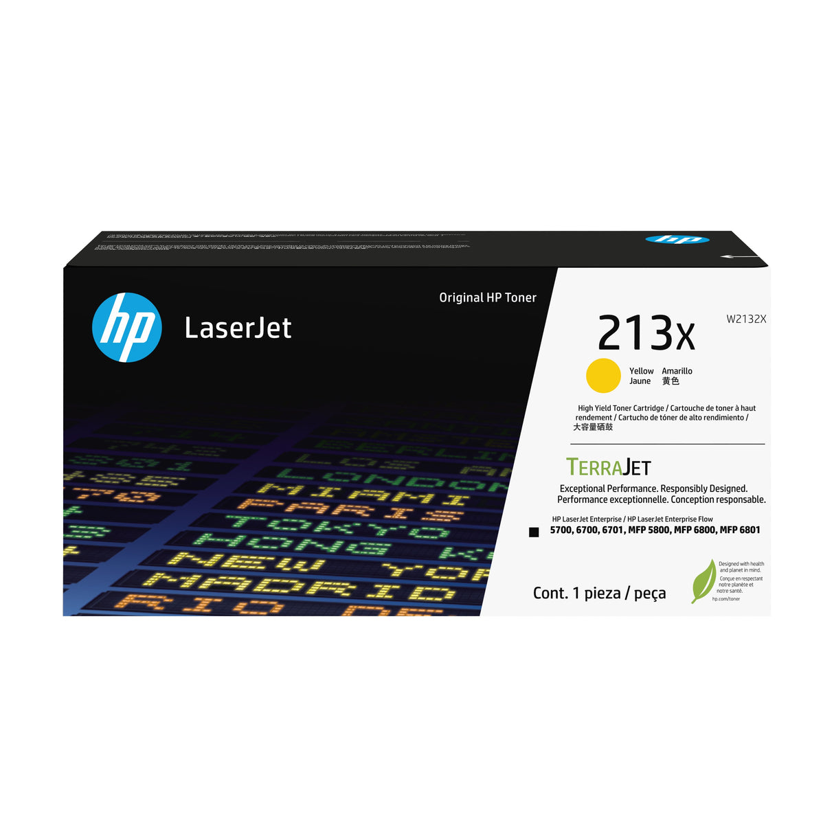 EAN 0195122822644 - HP 213X Ylw Original LaserJet Toner Crtg cartucho de tóner 1 pieza(s) imagen 1