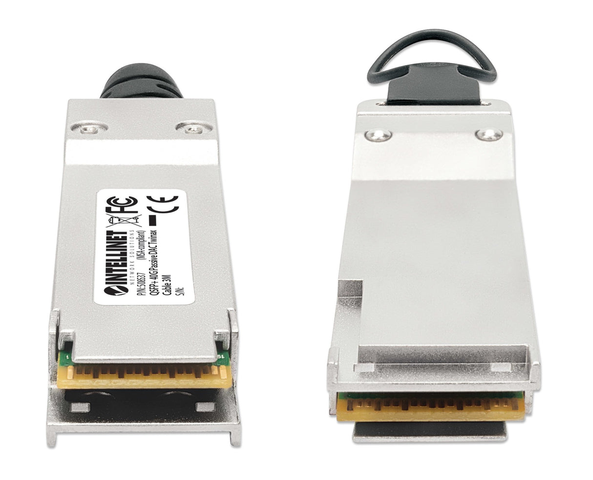 EAN 0766623508537 - Intellinet 508537 Cable de fibra óptica e InfiniBand 3 m QSFP+ Negro, Plata imagen 3