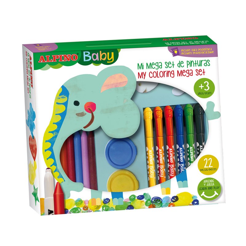 Alpino Pinturas Baby Para Niños Mega Set De 36 Piezas C/Surtidos