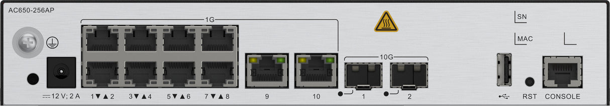 Ac650-256ap Mainframe (10*Ge Ports, 2*10ge Sfp+ Ports, With The Ac/Dc Adapter)