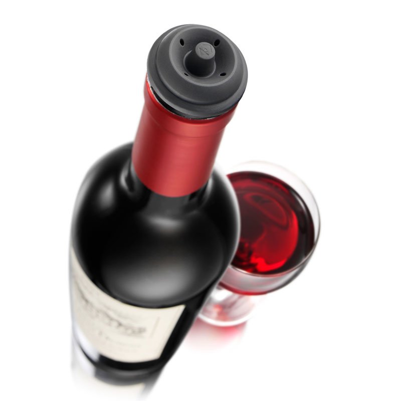 Vacu Vin Weinpumpe Negro Con 2 Stopfen