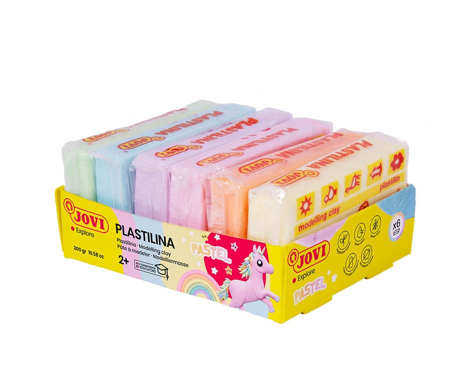 Jovi Caja 6 Pastillas Plastilina 50gr C/Surtidos Pastel