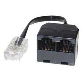 S-Conn Rj45 - 2x Rj45 Cable De Red Negro, Transparente 0,1 M