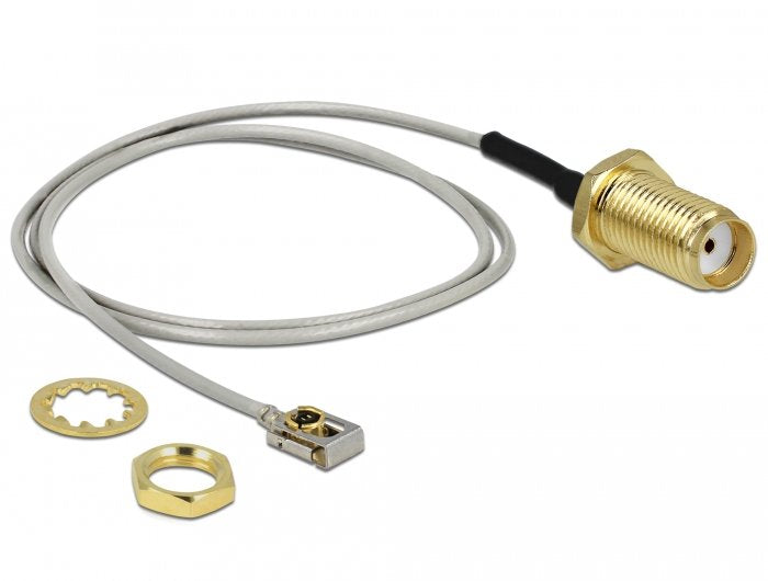 Delock Cable De Antena Sma Hembra Am Einbau A Mhf® I Lk Macho 1.13 35 Cm