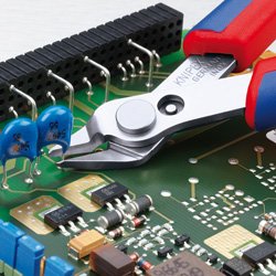 Knipex Electronic Super Knips 78 23 125, Alicates Electrónicos (Rojo/Azul, Con Resorte De Apertura) 78 23 125