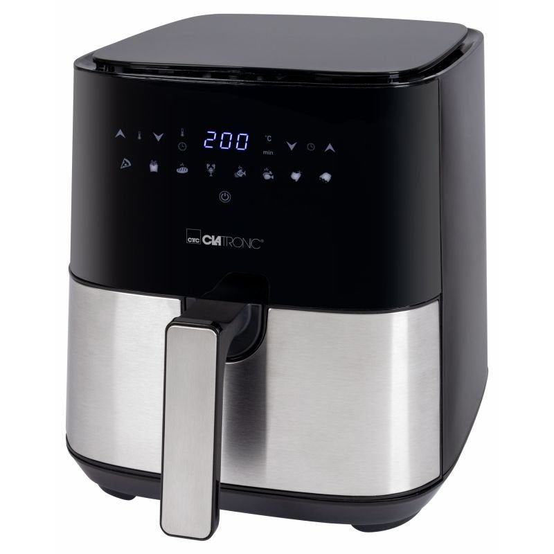 EAN 4006160045895 - Clatronic FR 3782 H Sencillo 5 L Independiente 1450 W Freidora de aire caliente Negro, Acero inoxidable imagen 1