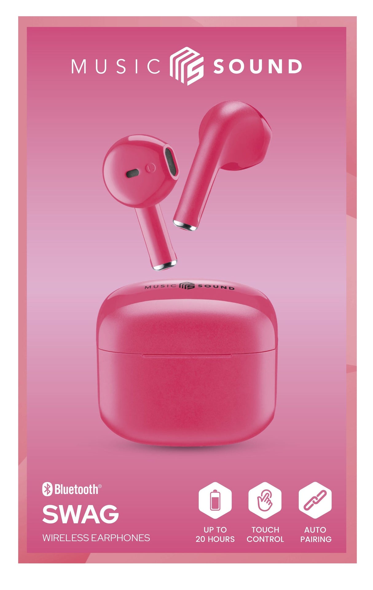 EAN 8018080454738 - Music Sound Swag Auriculares True Wireless Stereo (TWS) Dentro de oído Llamadas/Música Rosa imagen 3