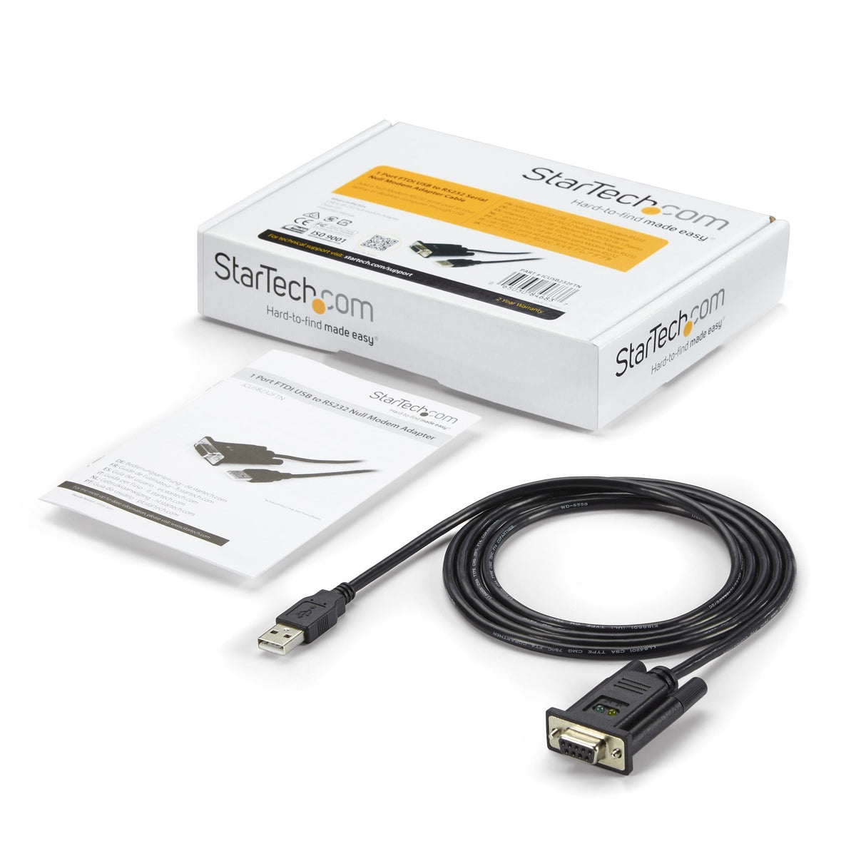 Cable Startech Serie Null Modem Db9h-Usb M