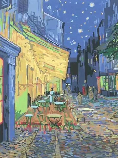 Colección De Arte De Ravensburger Ceart - Café Terrace At Night (Van Gogh), Pintura 23519