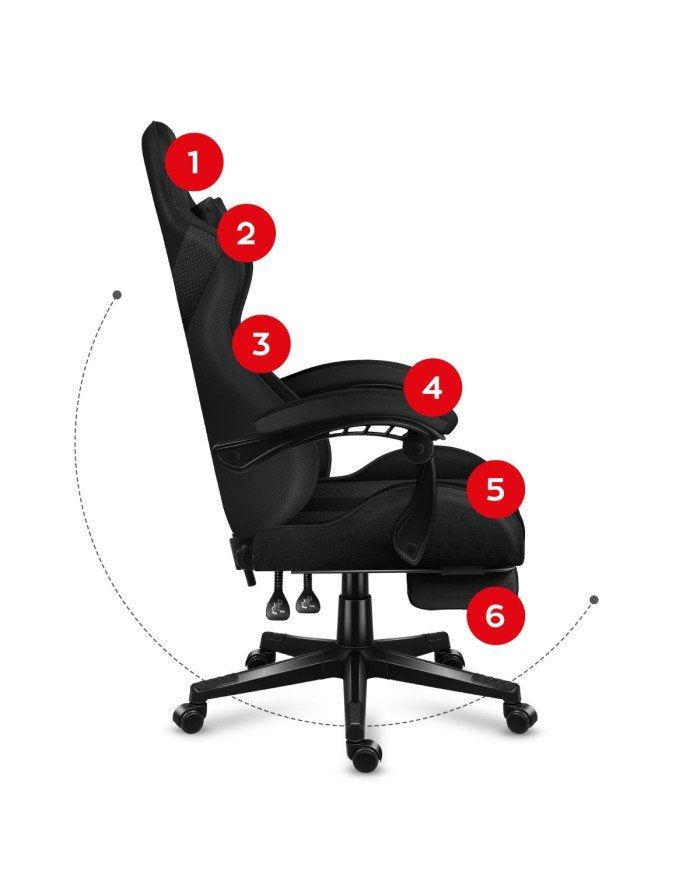 EAN 5903796011401 - Huzaro FORCE 4.7 Silla para videojuegos de PC Asiento (de seguridad) de butaca Negro imagen 12