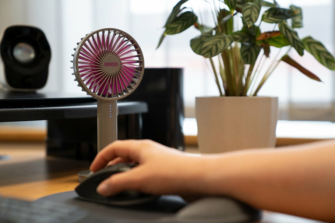 86629 Handventilator Breezy Ii Purple 4w 5 Geschwindigkeitsstufen Ø10cm