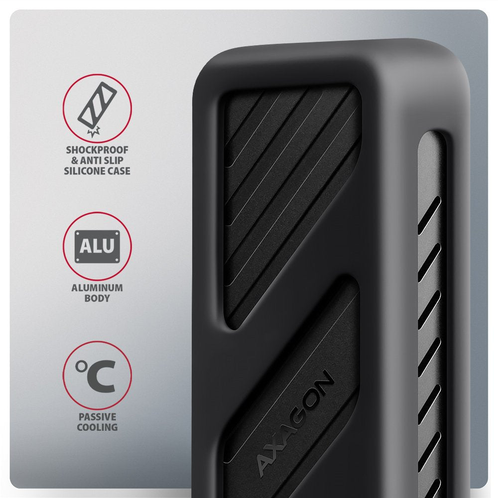 EAN 8595247908483 - Axagon EEM2-20G NVMe-SSD-Gehäuse USB-C 3.2 20 Gbps 2230 - 2280 - schwarz Caja externa para unidad de esta imagen 9
