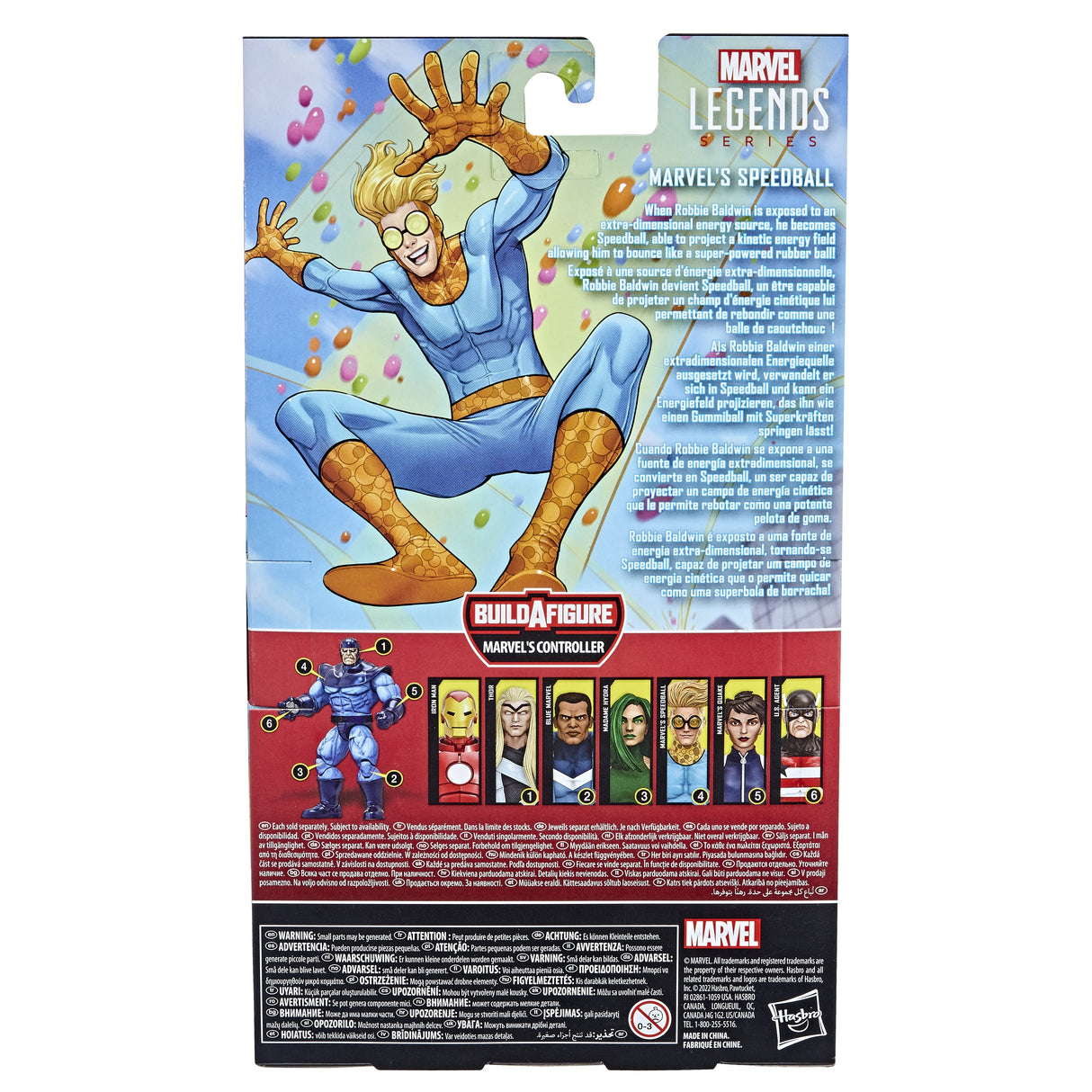 Figura Marvels Speedball Legends Series Marvel 15cm