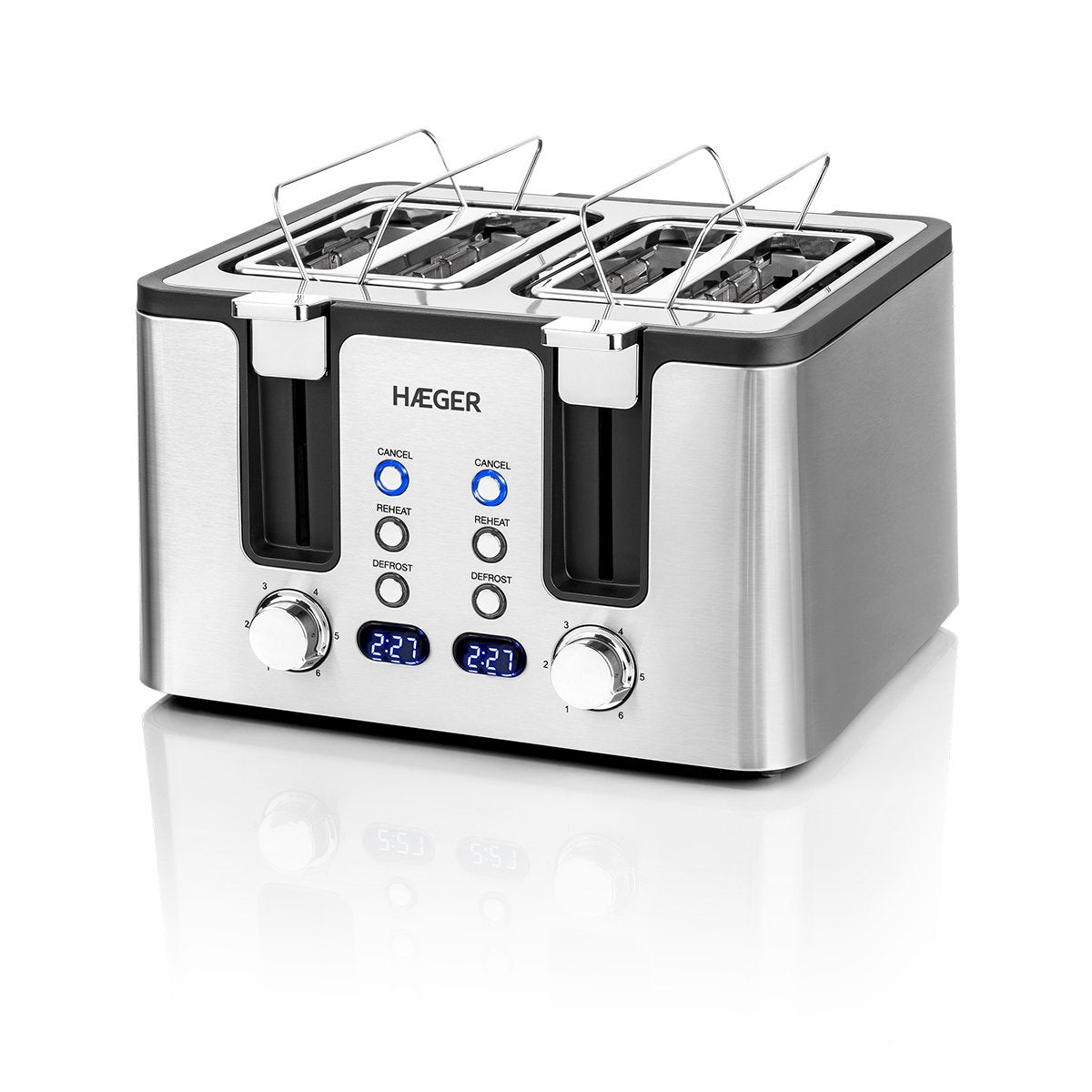 EAN 5608475032424 - Haeger TO-17D.015A tostadora 6 4 rebanada(s) 1700 W Acero inoxidable imagen 1