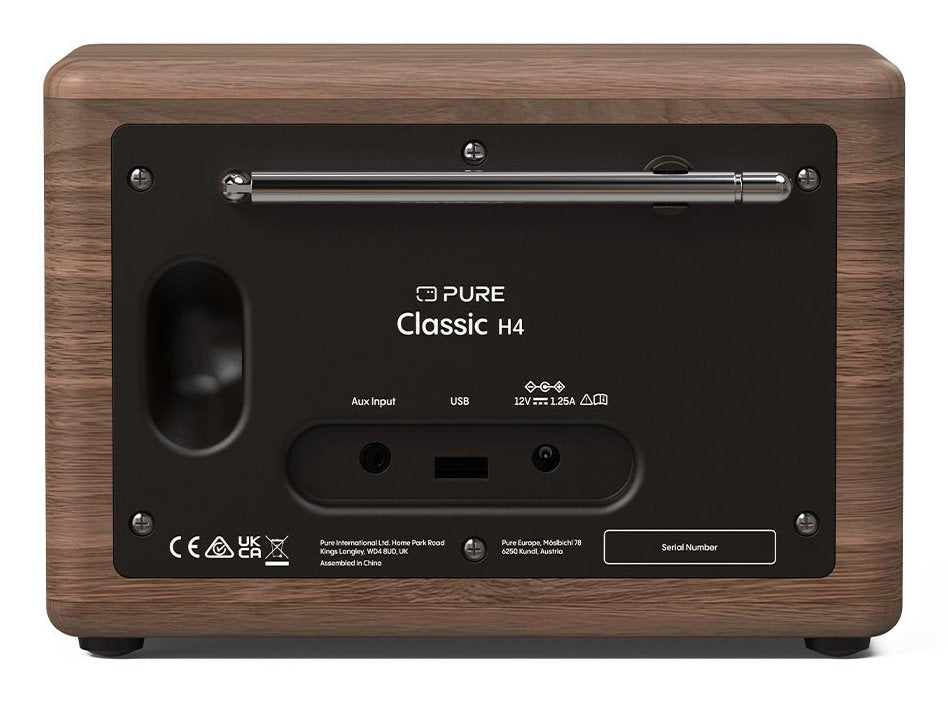 Pure Classic H4 Digitalradio Kaffee Schwarz Walnuss Eu Uk