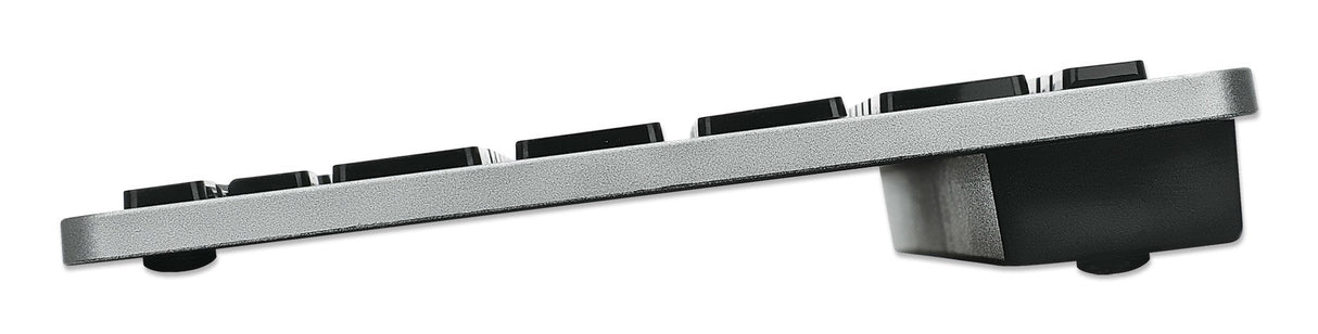 Teclado Aleman Manhattan 180559 Oficina Rf Wireless + Bluetooth Negro, Gris