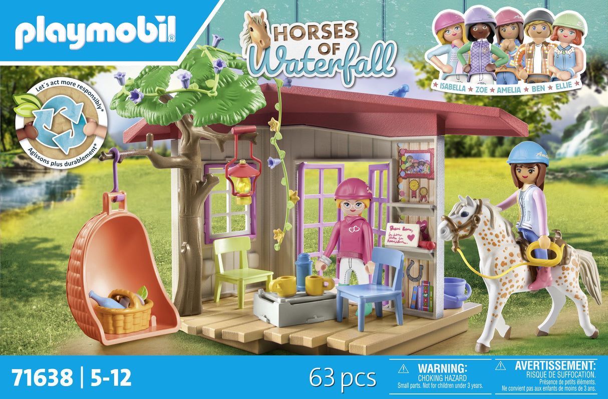 Playmobil 71638 Caballos De La Cascada Casa Club Secreta Para Aficionados A Los Caballos, Juguete De Construcción 71638