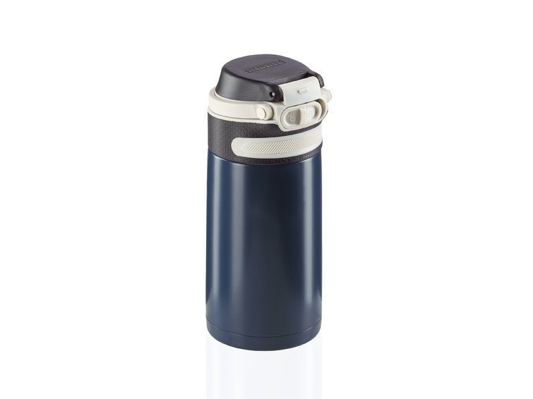 Leifheit 03247 Taza De Viaje 350 Ml Negro, Azul Acero Inoxidable