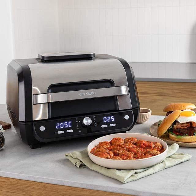 Freidora Cecotec Cecofry Firedome 8000 Pro Sencillo 8 L Independiente 1700 W De Aire Caliente Negro, Acero Inoxidable