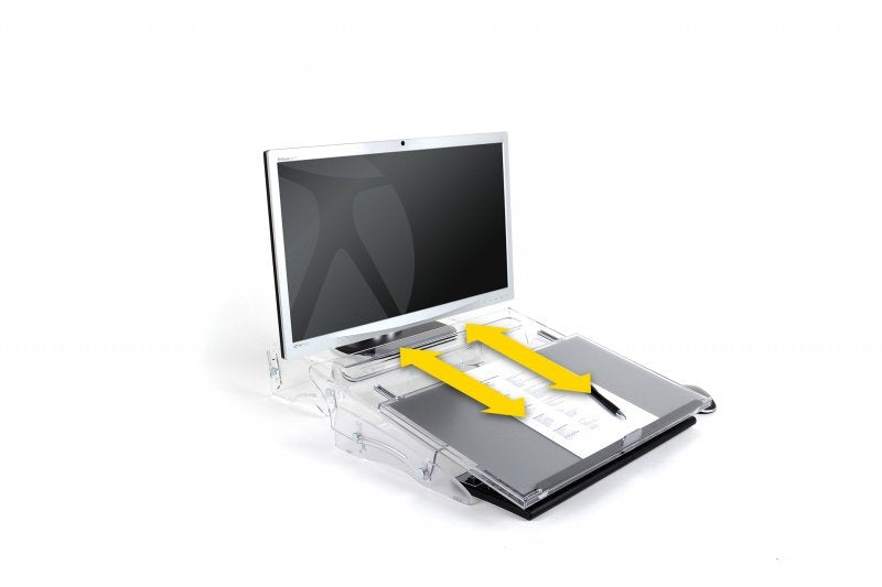 EAN 8717399992060 - BakkerElkhuizen FlexDesk 640 archivador Plástico, Caucho, Acero Gris claro, Transparente imagen 2
