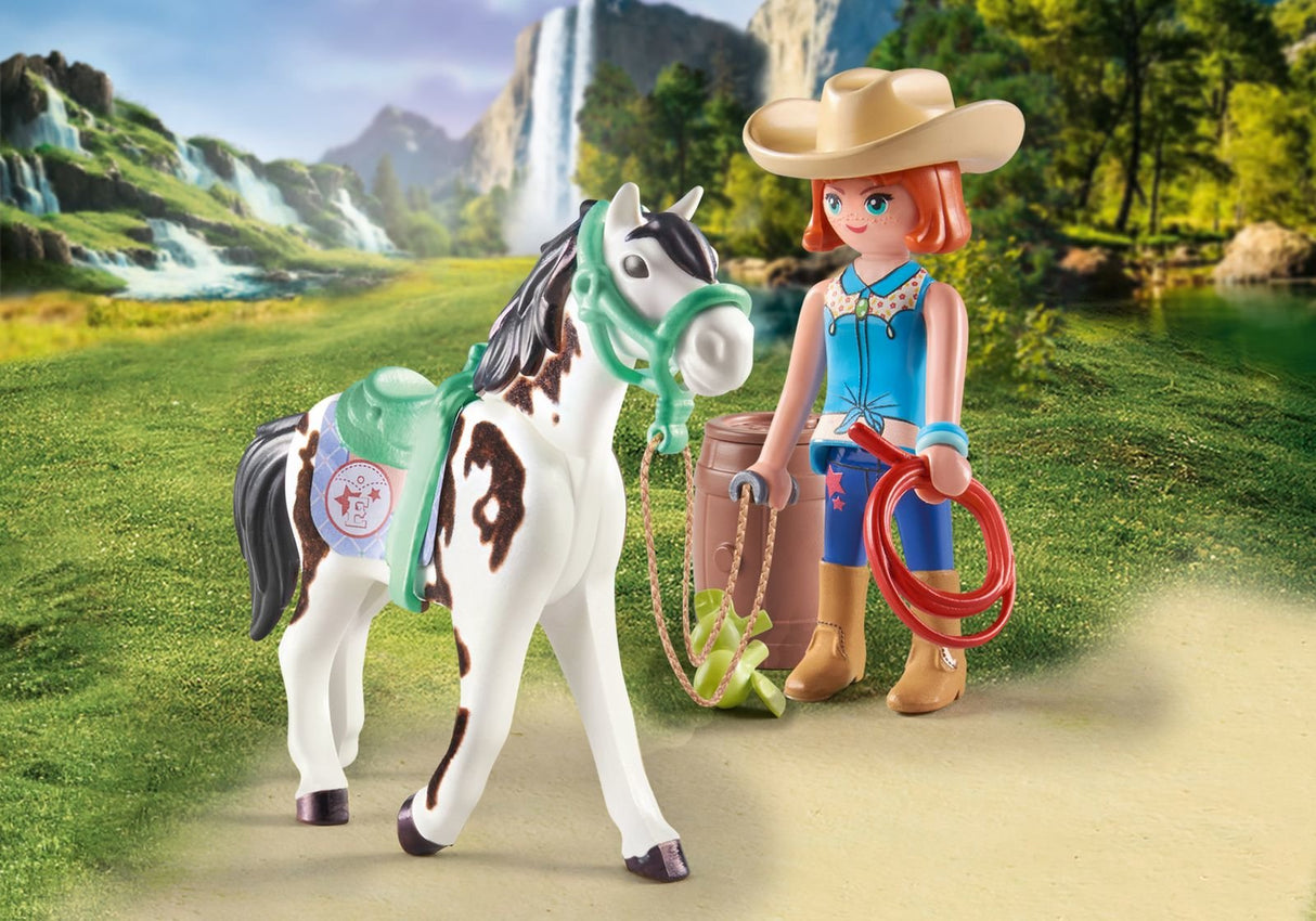 Playmobil 71358 Caballos De La Cascada Ellie Y Aserrín Con Ejercicio Occidental 71358