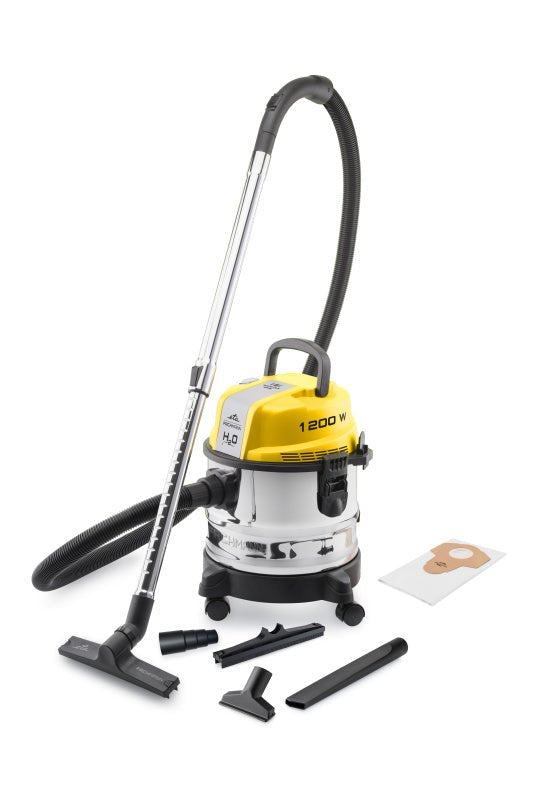 Aspiradora Multiusos Fachmann Eta421190000, 1200 W, Depósito De Polvo De 15 L, Acero Inoxidable Amarillo.