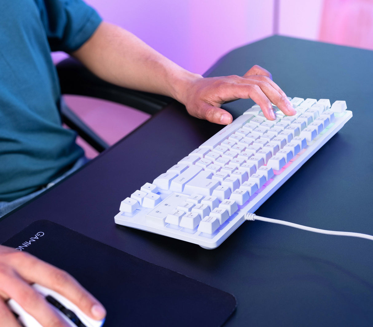 EAN 8713439247398 - Trust GXT 833W Thado teclado Juego USB QWERTY Español Blanco imagen 6