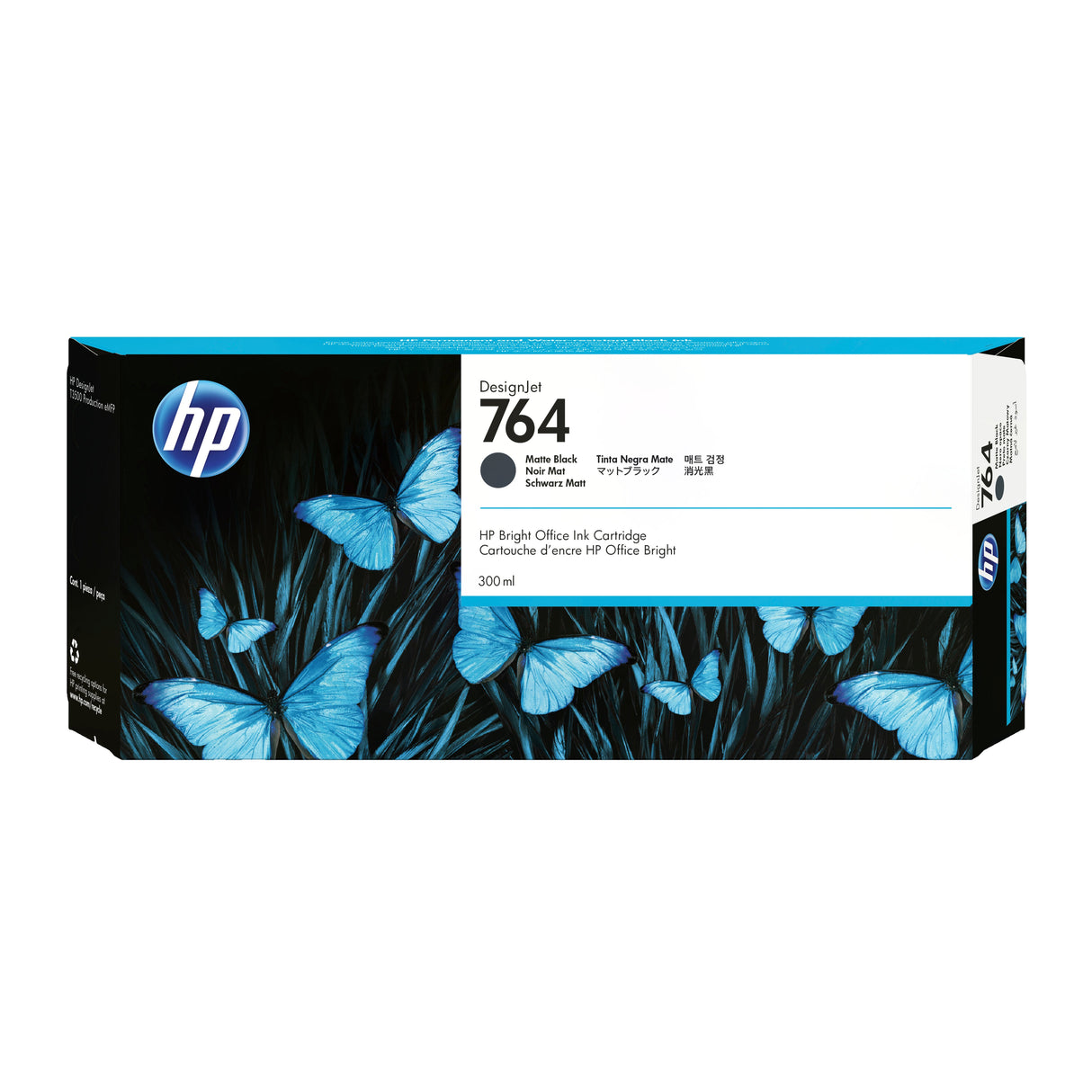 EAN 0887758703687 - HP 764 300-ml Matte Black DesignJet Ink Cartridge cabeza de impresora Inyección de tinta térmica imagen 1