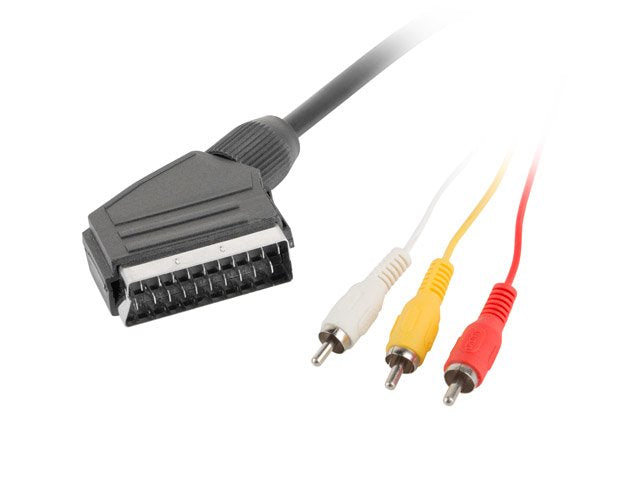 Cable Euroconector A Rca Lanberg Ca-Eurc-10cc-0018-Bk Scart Macho / Scart Macho 1.8 Metros